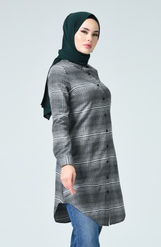 Düğmeli Tunik 6420-03 Haki