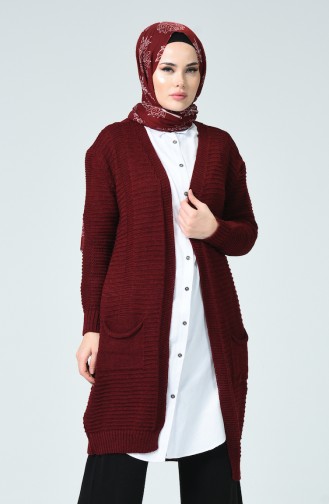 Tricot Pocket Cardigan Cherry 1937-05