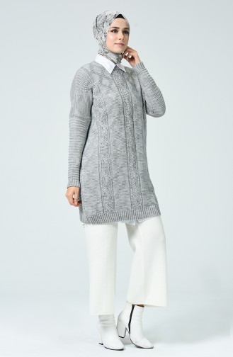 Tricot Silvery Sweater Gray 1936-04