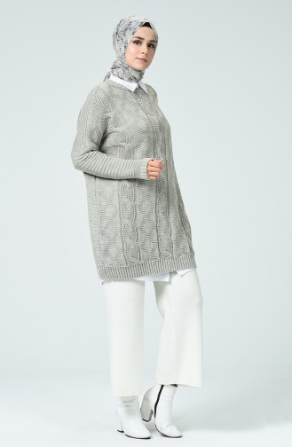 Tricot Silvery Sweater Dark Gray 1936-05