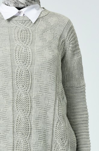 Tricot Silvery Sweater Dark Gray 1936-05