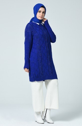 Tricot Silvery Sweater Blue 1936-06
