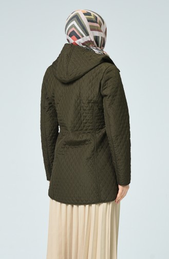 Diamond Pattern Coat 0823-03 Khaki 0823-03