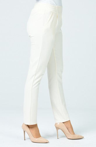 Pleated Pocket Trousers Cream 1162PNT-01
