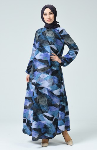 Purple Hijab Dress 7251-02