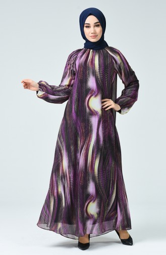 Purple Hijab Dress 7253-01