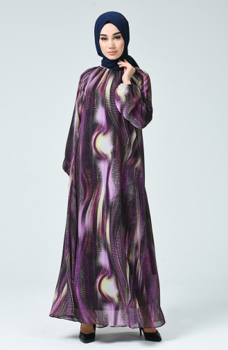 Purple Hijab Dress 7253-01