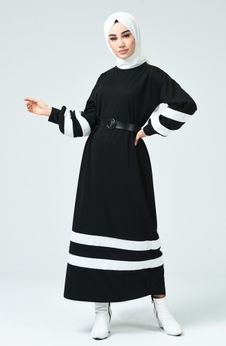 Black Hijab Dress 6760-01