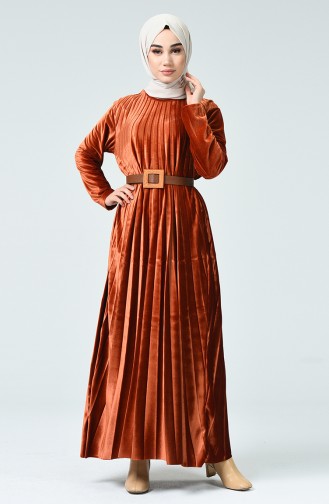 Brick Red Hijab Dress 1978-01