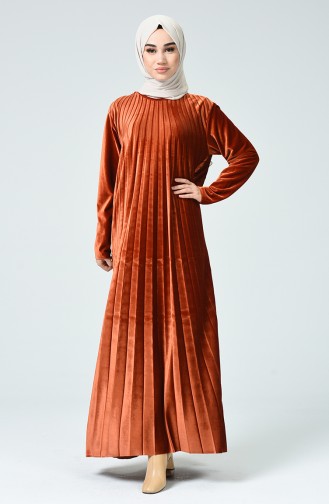 Brick Red Hijab Dress 1978-01