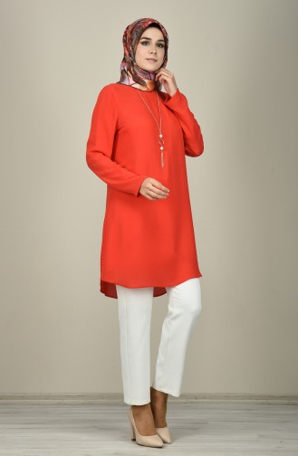 Basic Tunik 8066-15 Nar Çiçeği