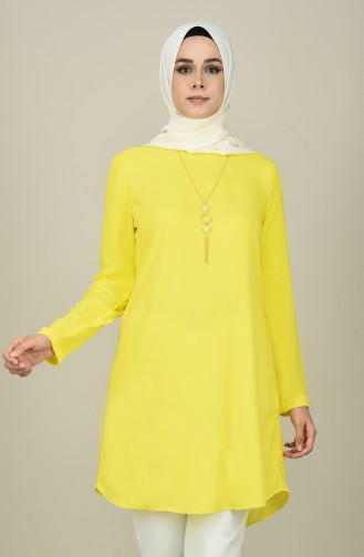 Basic Tunik 8066-16 Neon Sarı