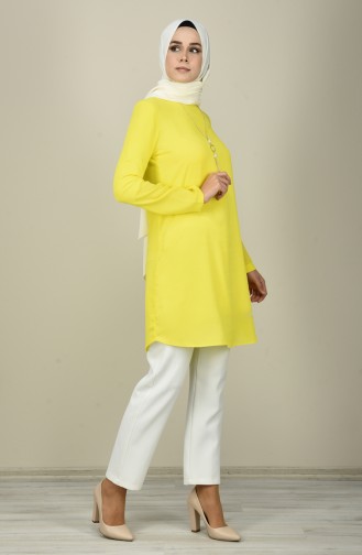 Basic Tunik 8066-16 Neon Sarı