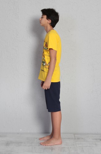 Erkek Çocuk Pijama Takımı 708116-A Sarı