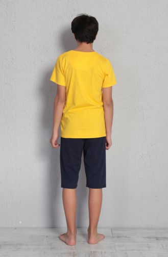 Erkek Çocuk Pijama Takımı 708116-A Sarı
