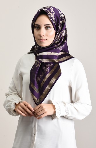 Patterned Rayon Scarf Light Purple 90643-02