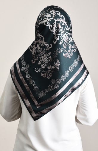 Patterned Rayon Scarf Dark Green 90643-05