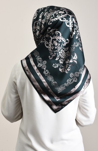 Patterned Rayon Scarf Dark Green 90643-05