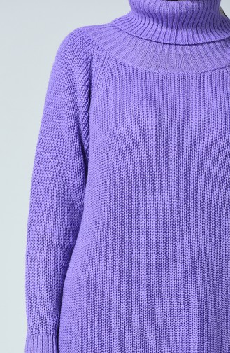 Pull Tricot à Col Roulé 0551-04 Lilas 0551-04