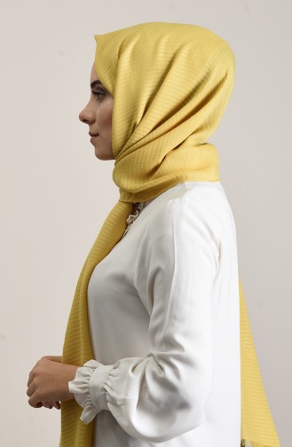 Self Patterned Cotton Shawl Gold Color 13157-13