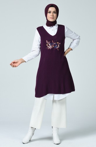 Plum Sweater Vest 0014-06