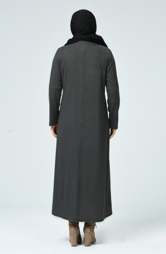 Khaki Hijab Kleider 1247-01