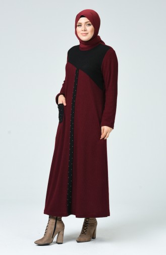 فستان ارجواني داكن 1247-02