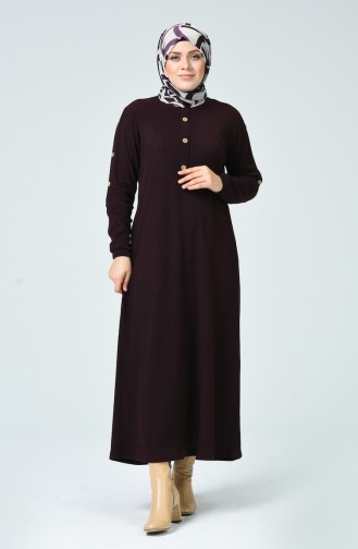 Plum Hijab Dress 1251-03