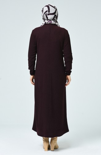 Plum Hijab Dress 1251-03