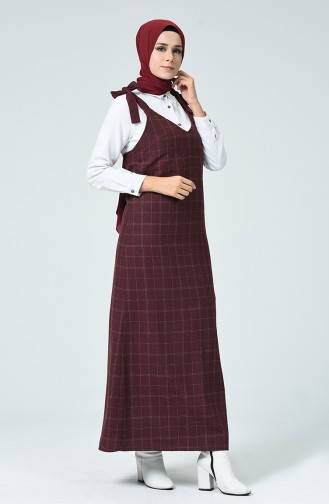 Ekose Desenli Jile 3121-02 Bordo