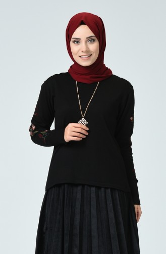 Pull Tricot Avec Collier 30711-01 Noir 30711-01