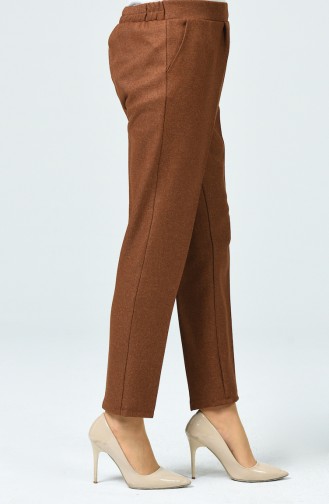 Straight Leg Trousers with Pockets 0881a-03 Tobacco 0881A-03