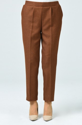 Straight Leg Trousers with Pockets 0881a-03 Tobacco 0881A-03