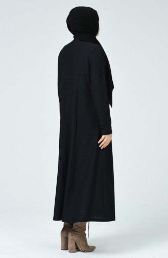 Navy Blue Hijab Dress 0027-04