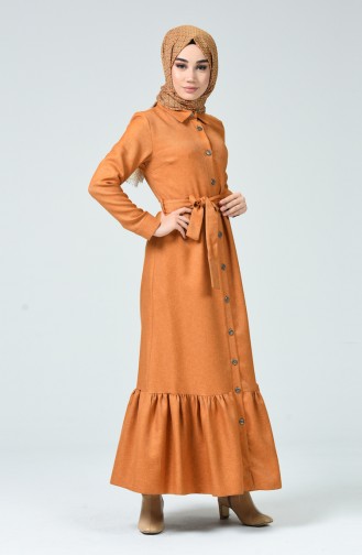 Mustard Hijab Dress 0271-06
