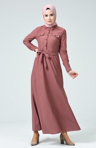 Dusty Rose Hijab Dress 0274-05