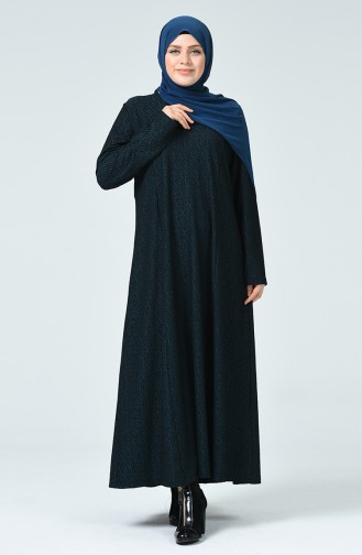 Robe Hijab Pétrole 0027-03