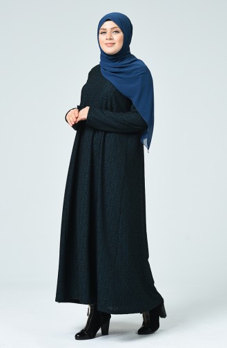 Robe Hijab Pétrole 0027-03