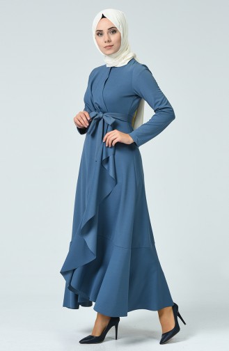 Indigo Hijab Dress 4064-12