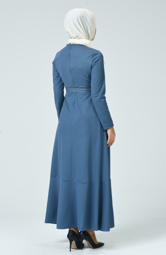 Indigo Hijab Dress 4064-12