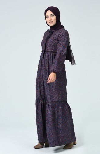 Robe Hijab Pourpre 60054B-01