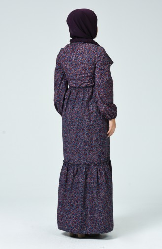 Purple Hijab Dress 60054B-01