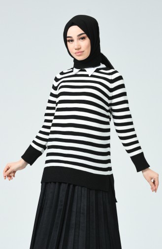 Pull Asymétrique Tricot 0554-01 Noir 0554-01
