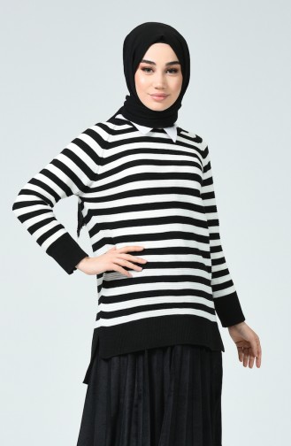 Pull Asymétrique Tricot 0554-01 Noir 0554-01