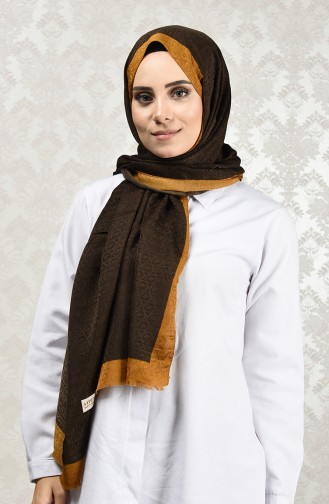 Monogram Shawl Dark Brown 3008MN-01