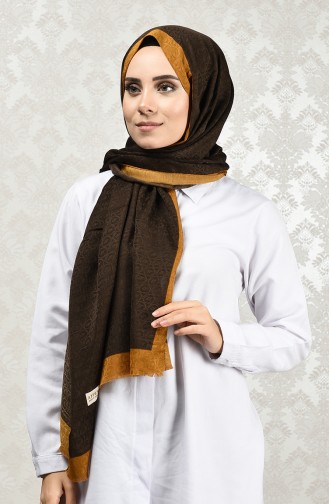 Monogram Shawl Dark Brown 3008MN-01