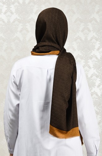 Monogram Shawl Dark Brown 3008MN-01