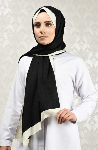 Monogram Şal 3008MN-08 Siyah