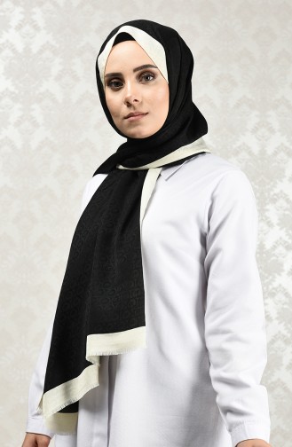 Monogram Şal 3008MN-08 Siyah