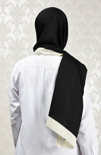 Monogram Şal 3008MN-08 Siyah